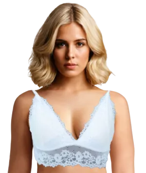 10037 - Elegant Bralette: Seamless, Padded, Crossbody Design, Non-Wire Support