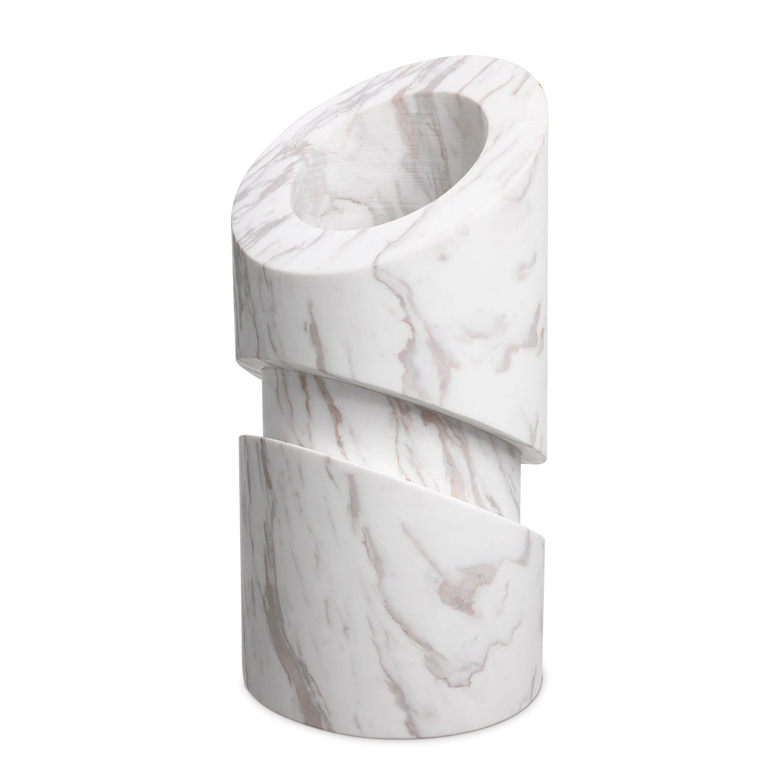 114772 - Object Megan honed white marble