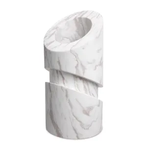 114772 - Object Megan honed white marble