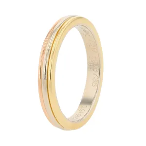 18K Tri-Tone Cartier Gold Band