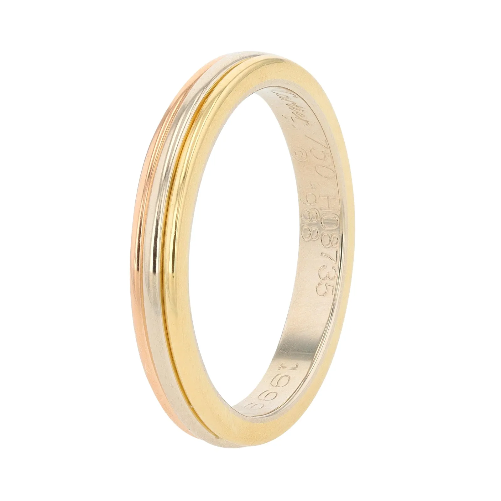 18K Tri-Tone Cartier Gold Band
