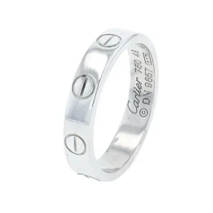 18K WG Cartier Mini Love Band Size 57