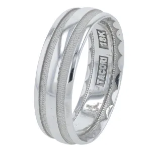 18K WG Tacori 7MM Gents Band