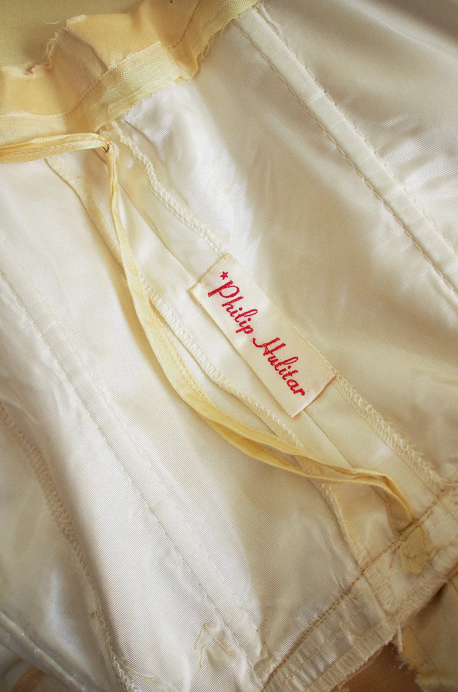 1950s Rare Silk Beaded Philip Hulitar Gown