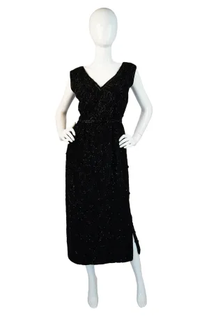 1960s Black Silk Beaded Malcolm Starr