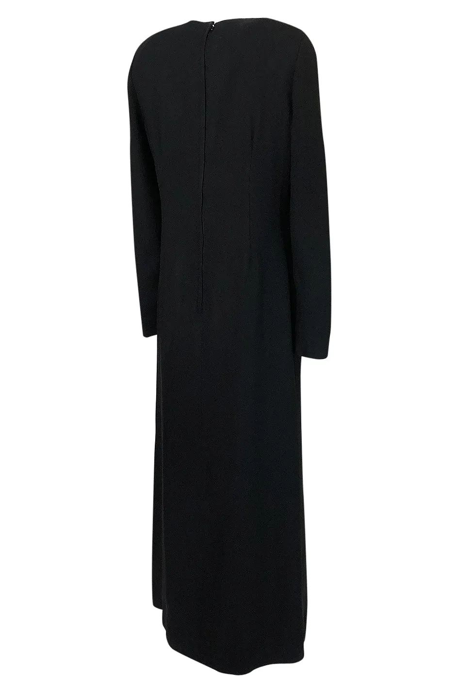 1960s Mr Blackwell Custom Label Crystal, Bead and Pearl Illusion Dress