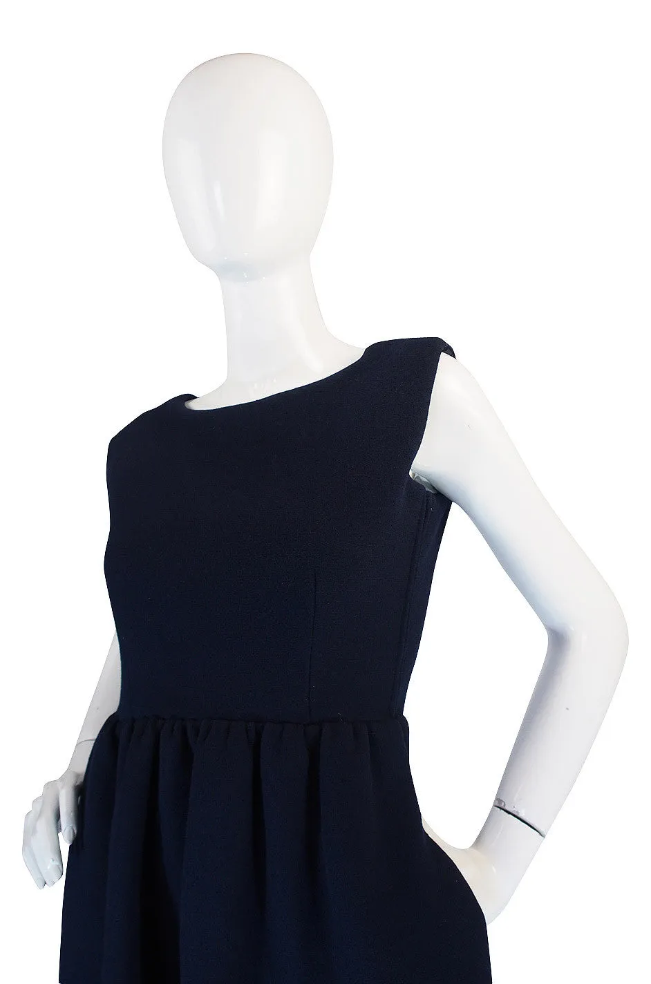 1960s Structured Blue Norman Norell Dress
