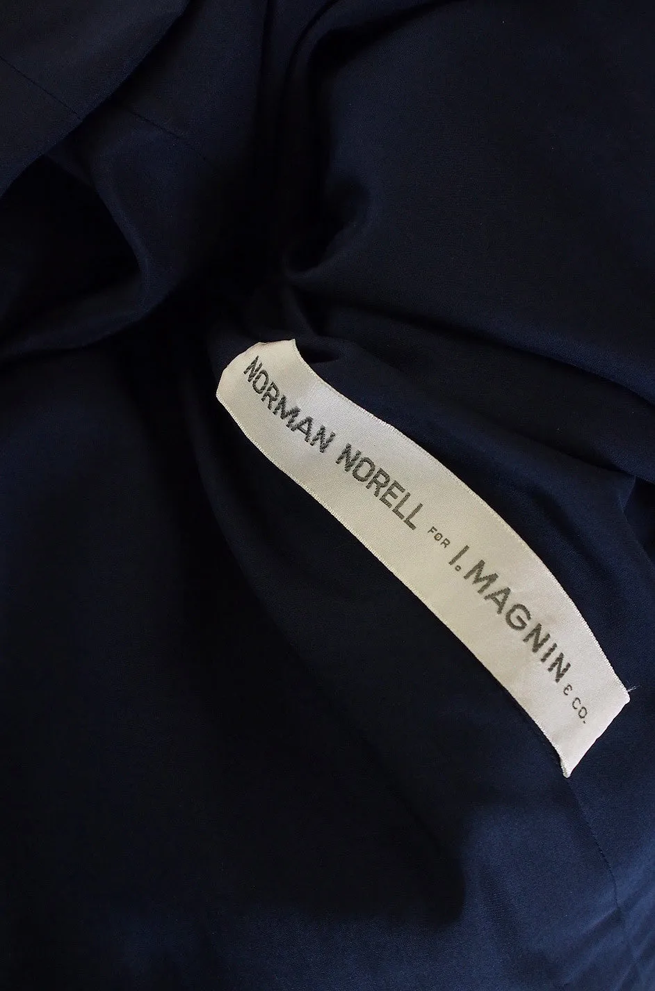 1960s Structured Blue Norman Norell Dress