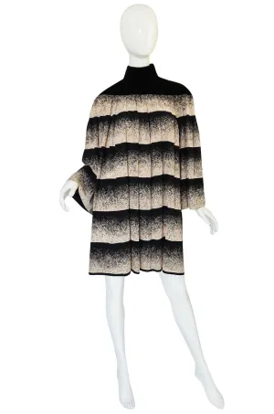 1970s Rare Chloe Printed Silk Velvet Collar Smock Dress