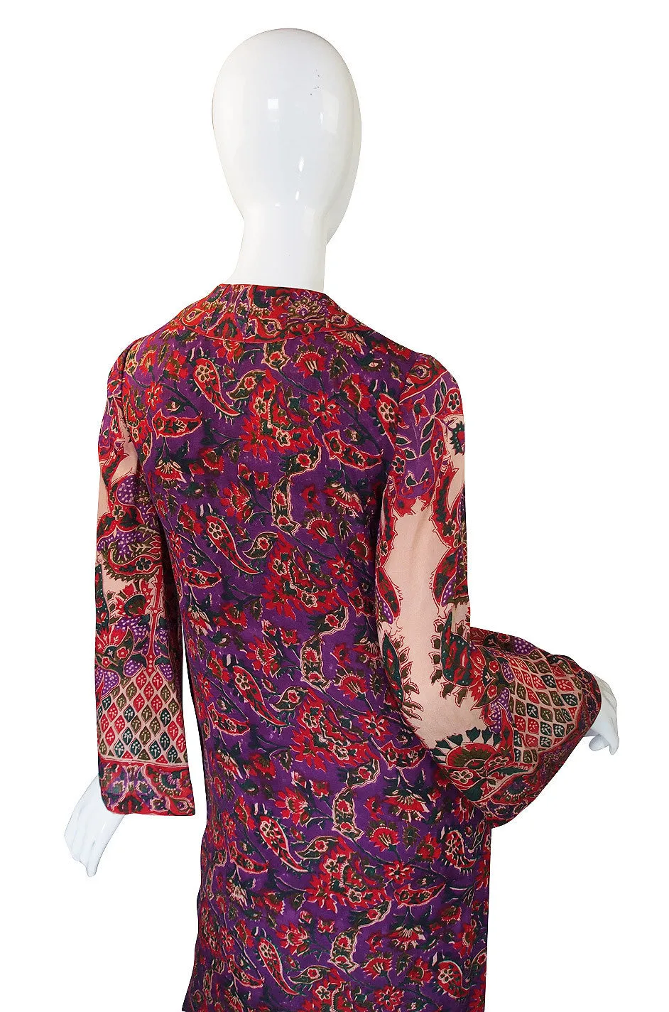 1970s Treacy Lowe Indian Silk Caftan Dress