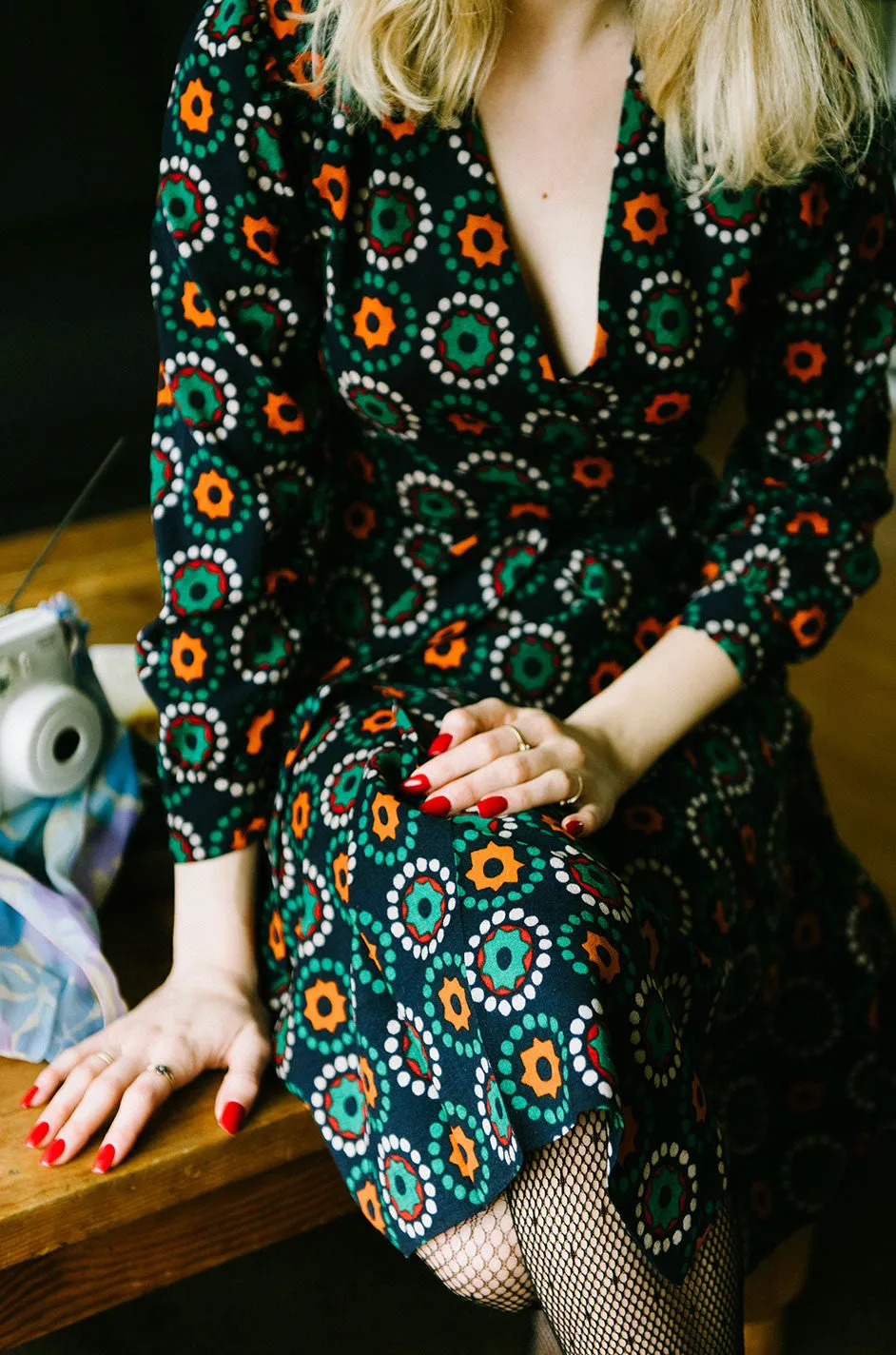 1971 Yves Saint Laurent Wrap Print Skirt & Top Set