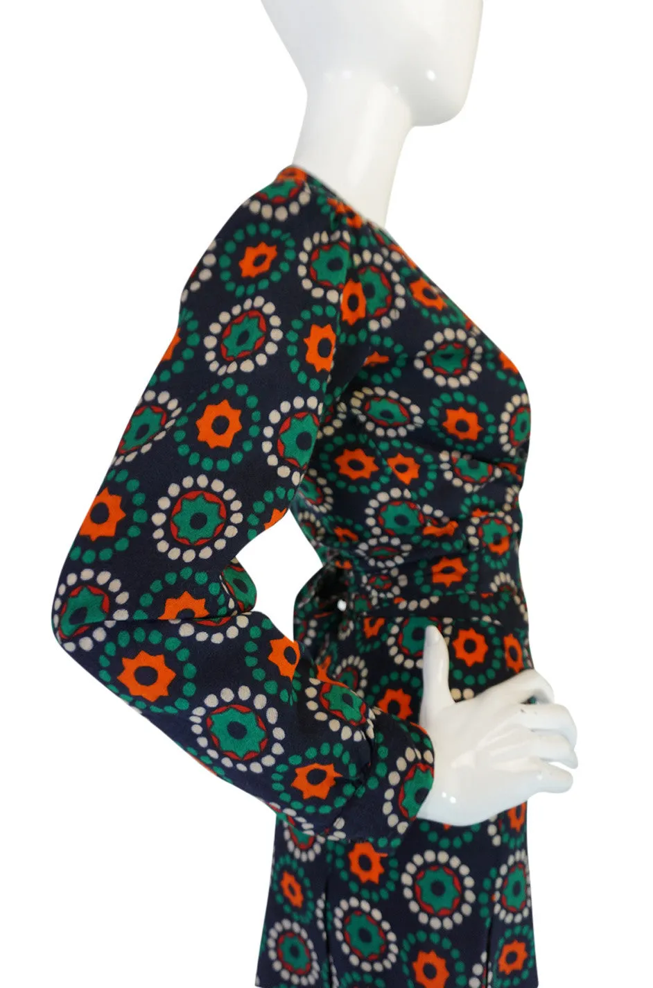 1971 Yves Saint Laurent Wrap Print Skirt & Top Set