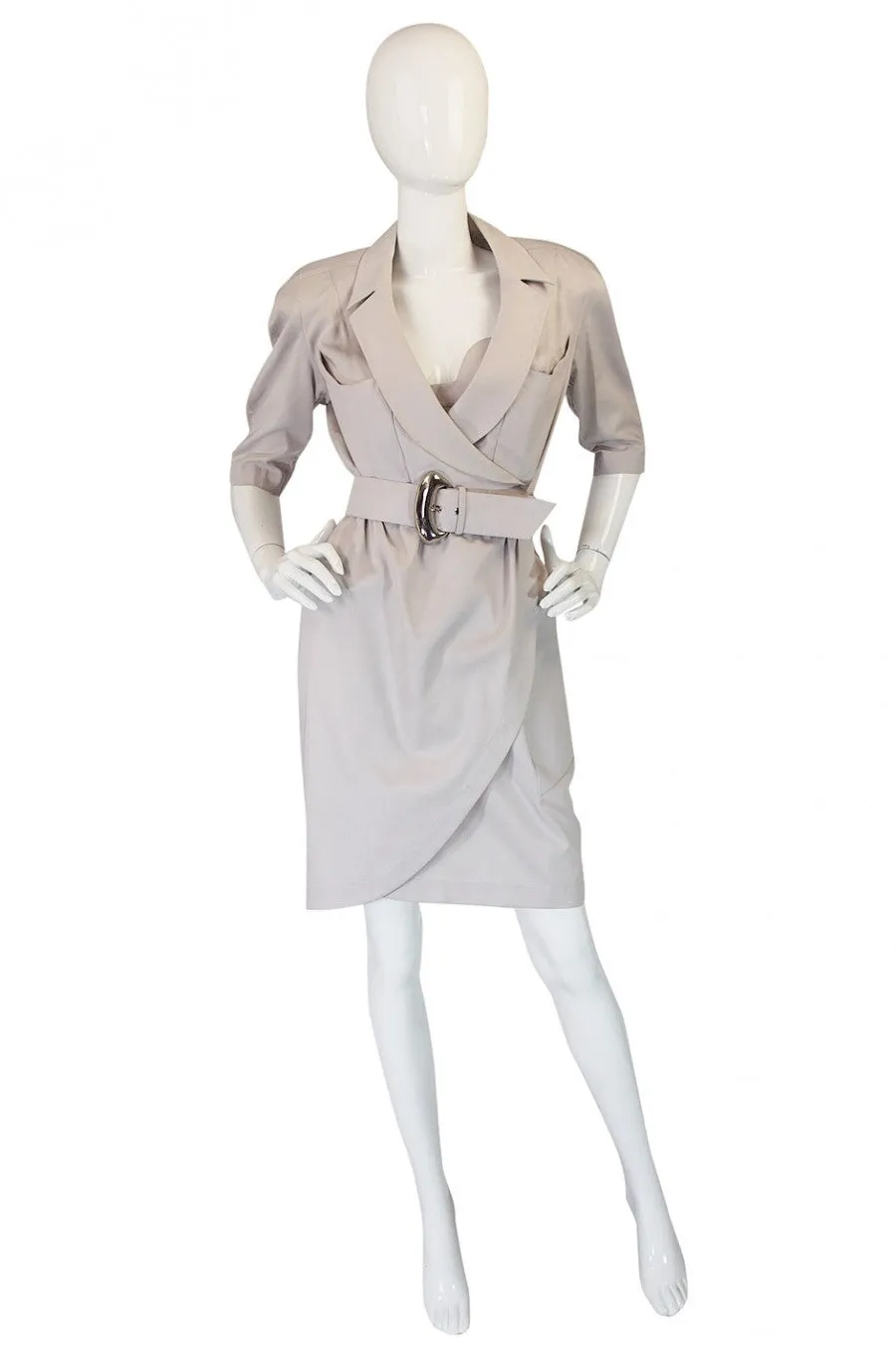 1980s Thierry Mugler Wrap Dress with Matching Bralette