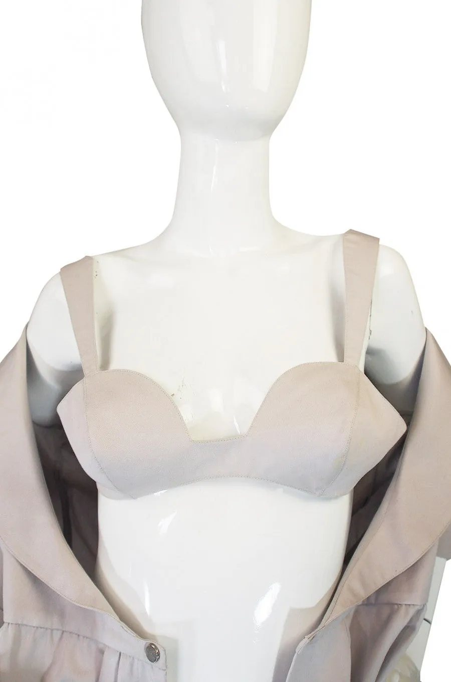 1980s Thierry Mugler Wrap Dress with Matching Bralette