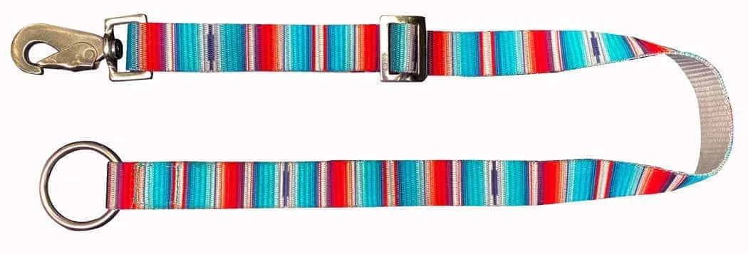1" Teal Serape Print nylon adjustable bucket hanger