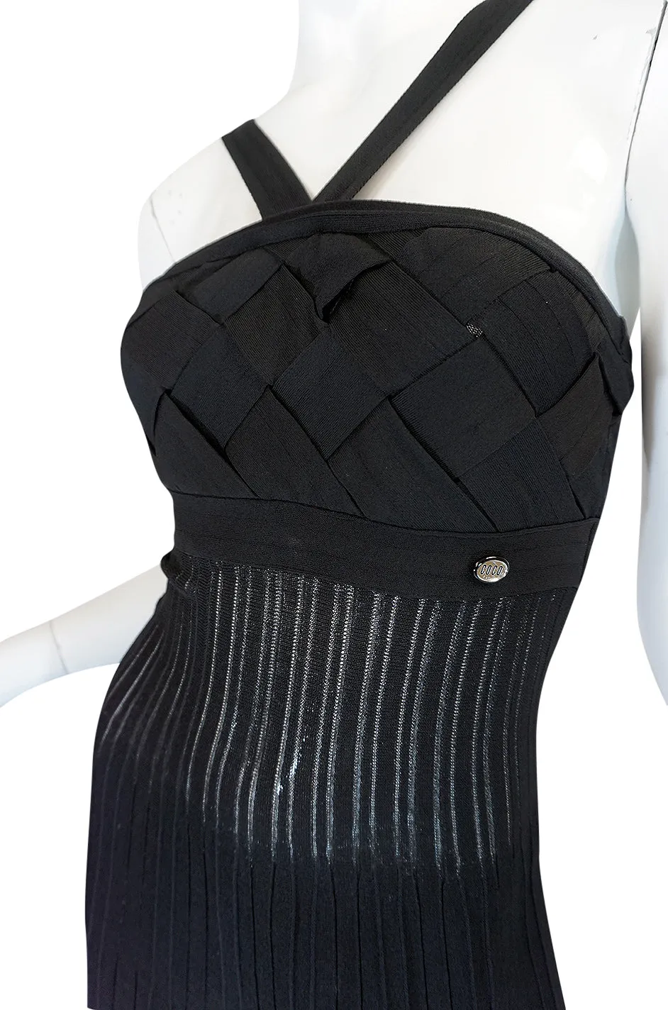 2008C Chanel Resort Runway Knit Bandage Halter Top Dress
