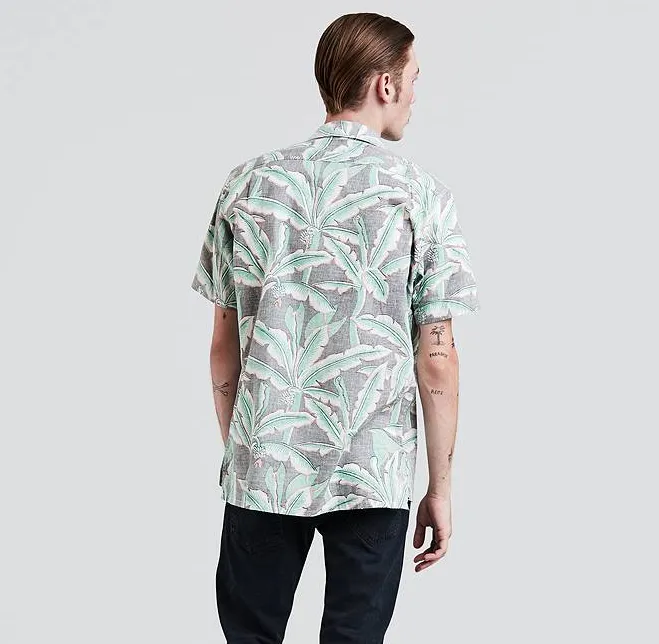 21975-0008 Levi's Premium SS Hawaiian Shirt Holtville Ming Green