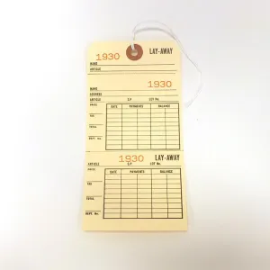 3-Part Lay-A-Way Tags (100/Pack) - 2 Sizes