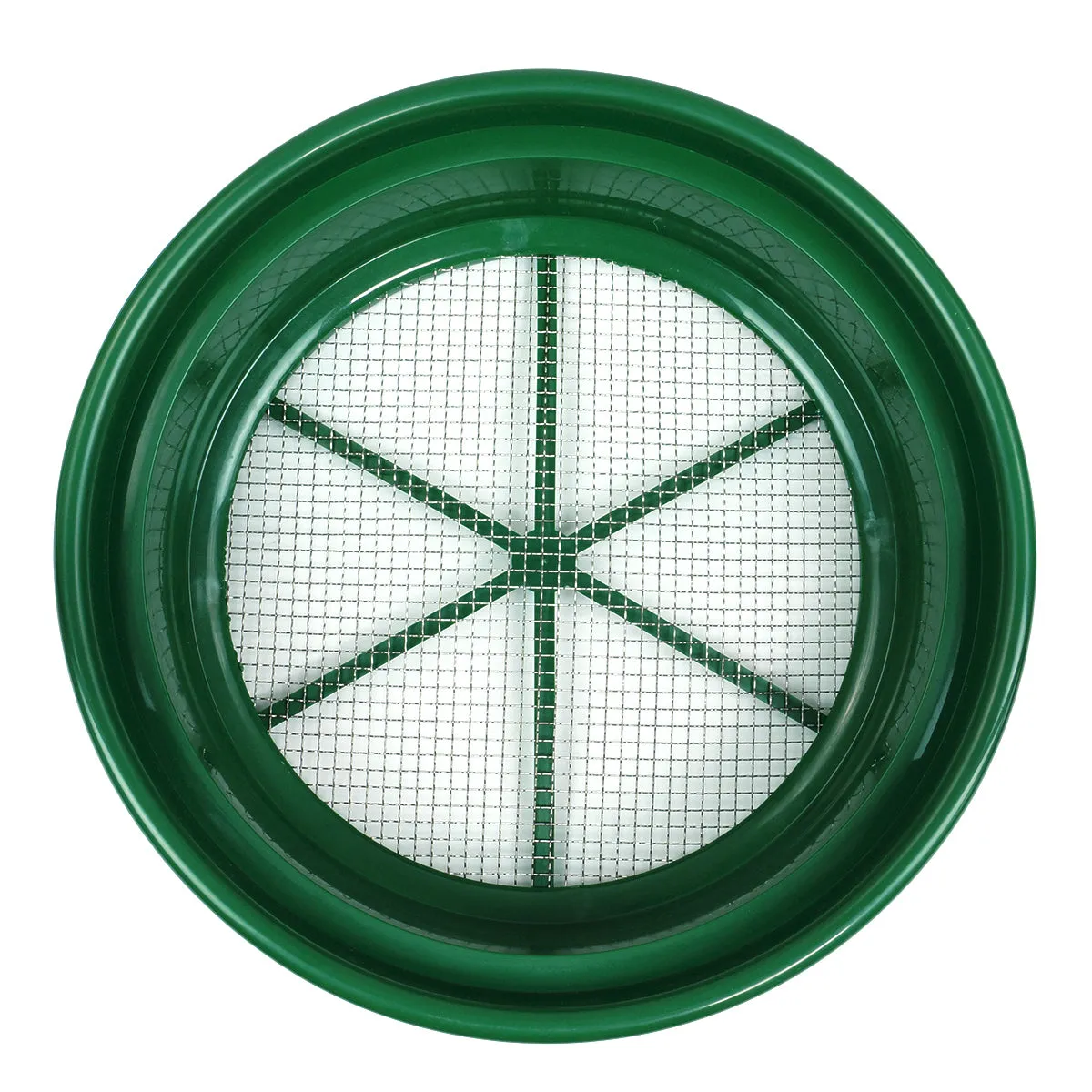 3 pc Green Plastic Gold Sifting Pan Classifier Stackable Mesh Size 1/2 1/4 1/30"