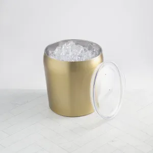 3 Quart Brushed Gold Insulated Ice Bucket