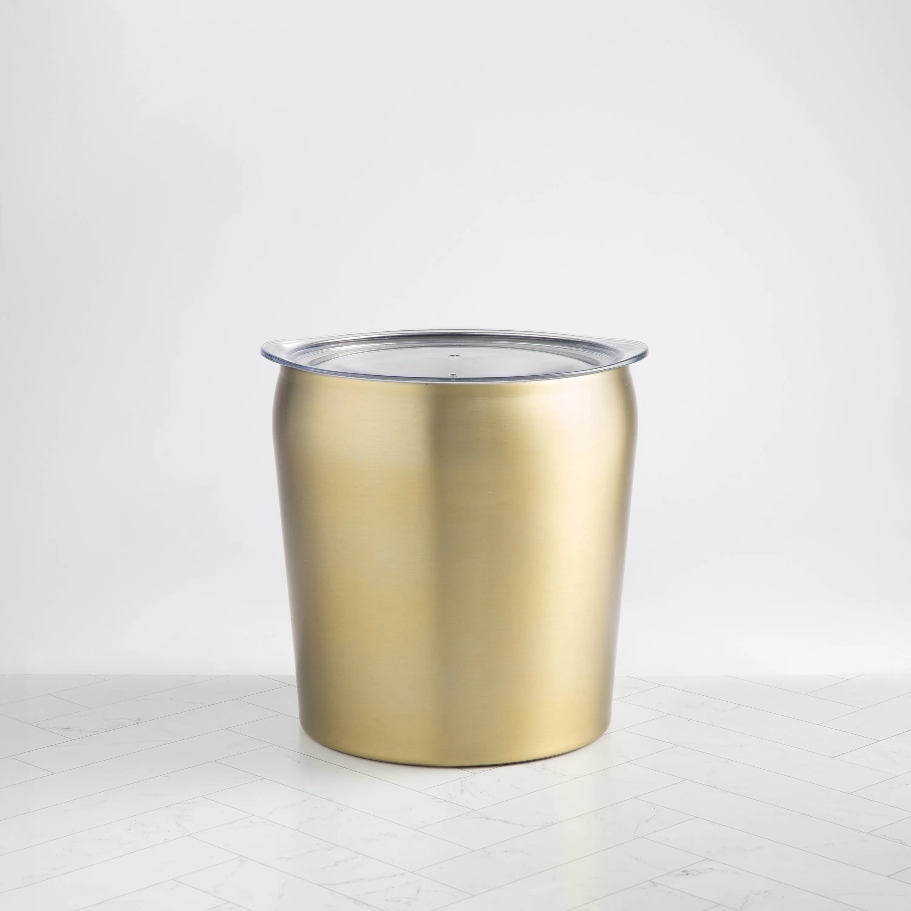 3 Quart Brushed Gold Insulated Ice Bucket