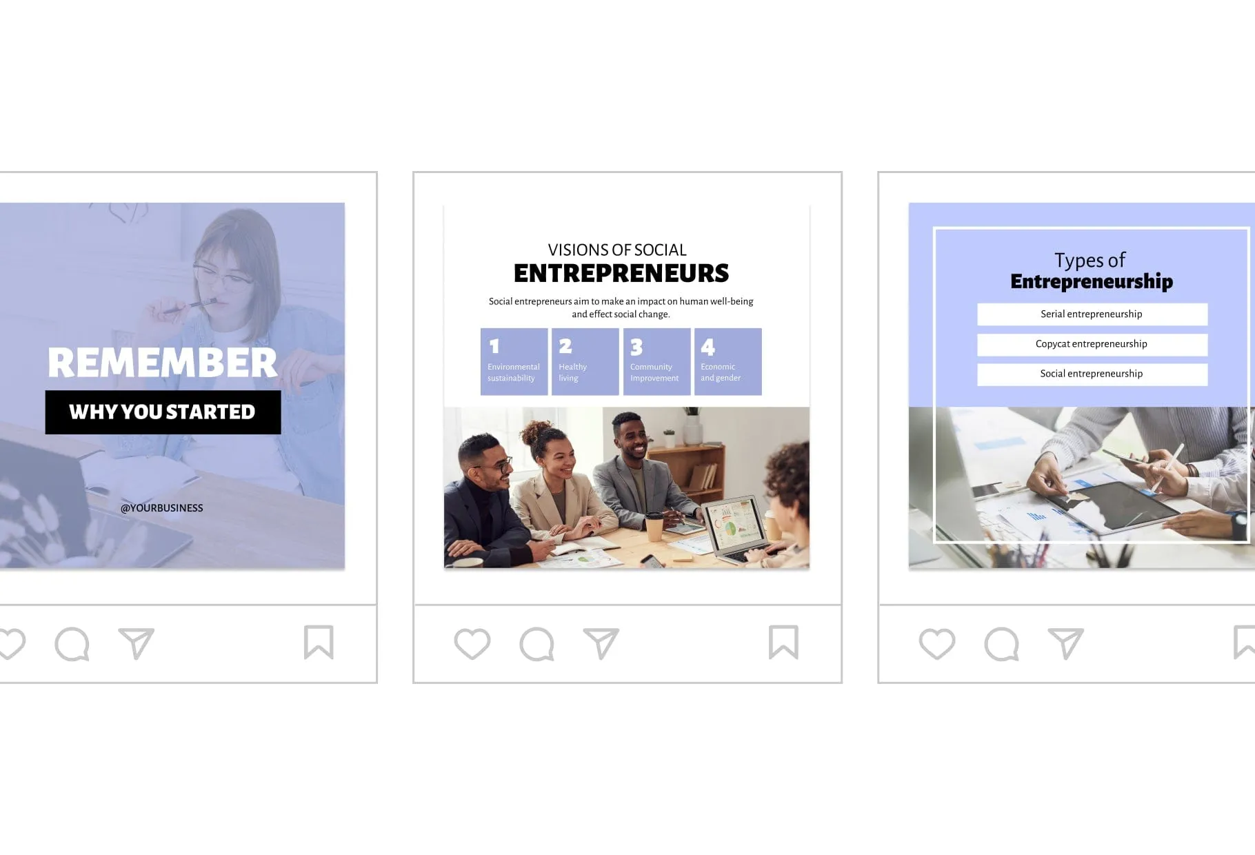 30 Entrepreneur Instagram Post Canva Templates