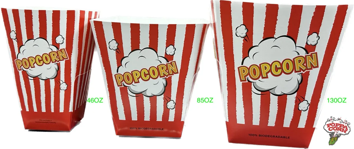 46oz Square Popcorn Bucket All New Design 100% Biodegradable - 450/case