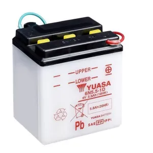 6N5.5-1D DG Battery with acid pack Yuasa (6N551DPK)