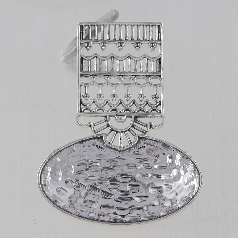 925 Sterling Silver Fillgree Designer Pendant Set