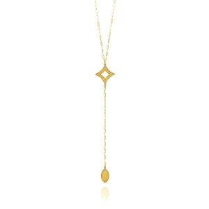 ADDISON GOLD SINGLE LONG NECKLACE FILIGREE