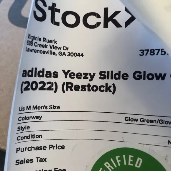 Adidas Kids Yeezy Slide - Yellow