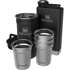 Adventure Pre-Party Shot Glass   Flask Set