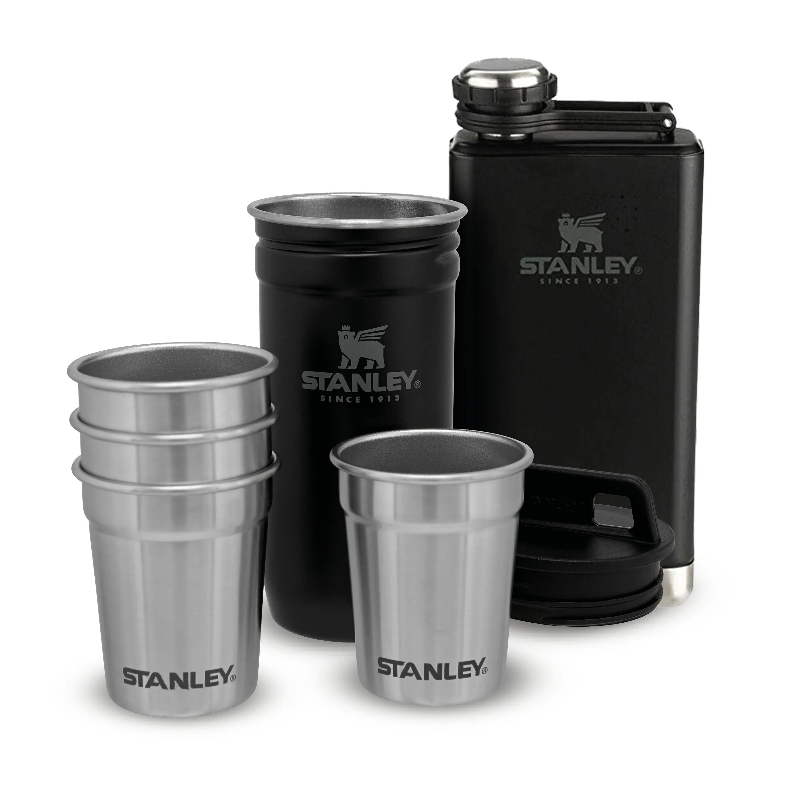 Adventure Pre-Party Shot Glass   Flask Set