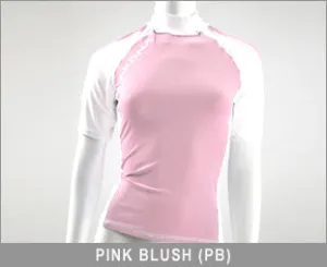 Akona Short Sleeve Ladies Rash Guard XS in blue. The XS would fit your 9-14 year old.