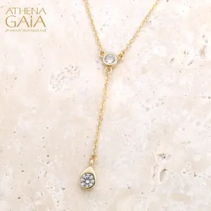 Al'Oro Stone Drop Necklace