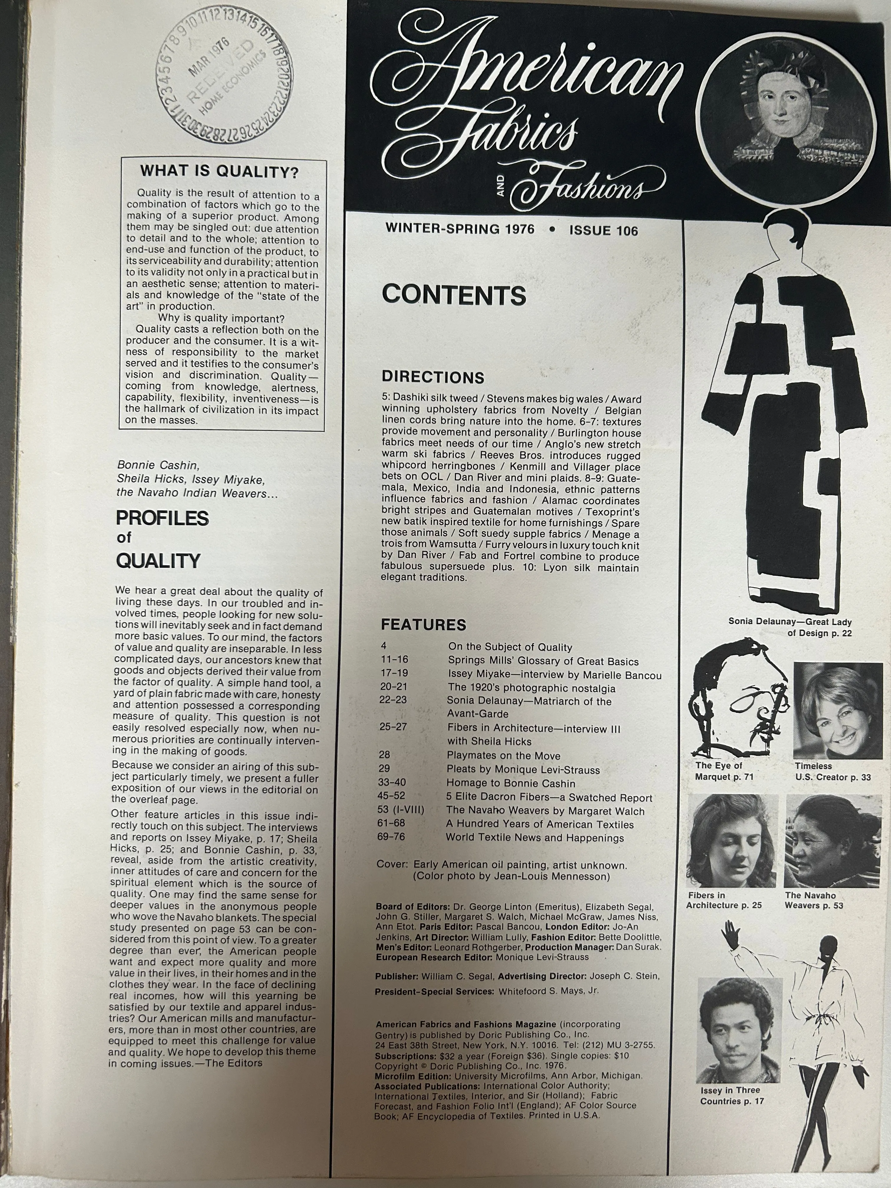 American Fabrics & Fashions - 1976 - n.106