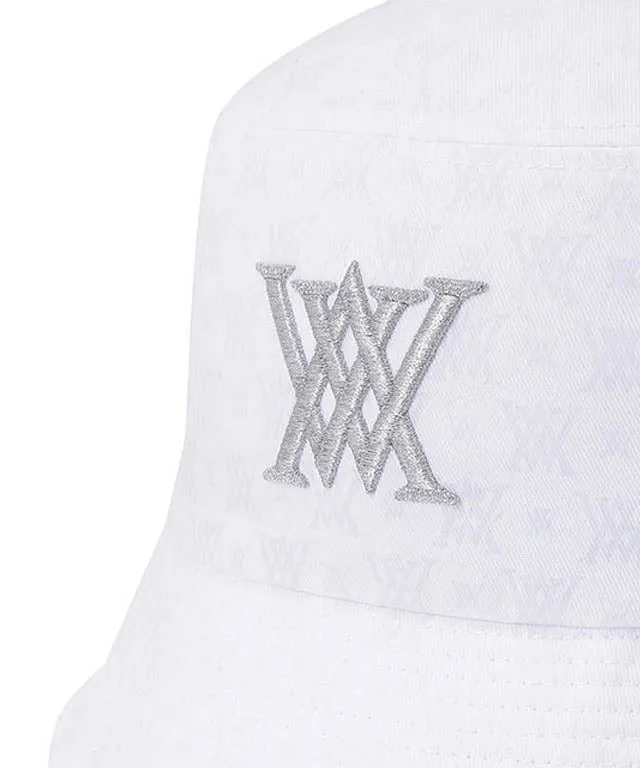 ANEW Golf: Monogram Round Taping Bucket Hat - White