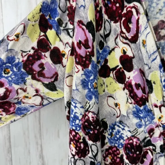 Anthropologie Guinevere Floral Sweater Cardigan Large