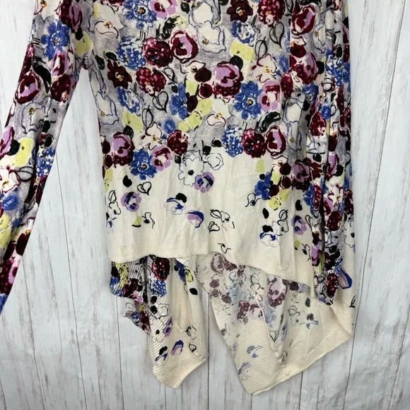 Anthropologie Guinevere Floral Sweater Cardigan Large