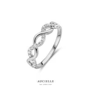 Aucielle - Bague - Infini Or Blanc et Zircons (AR0051W)