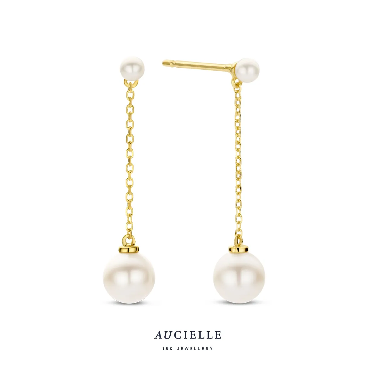 Aucielle - Boucles d'oreilles - Or Jaune et Perles (AE0135F)
