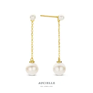 Aucielle - Boucles d'oreilles - Or Jaune et Perles (AE0135F)