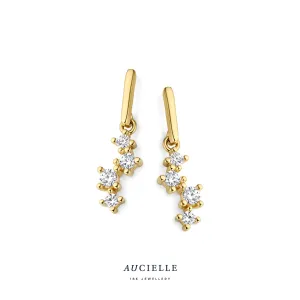 Aucielle - Boucles d'oreilles - Or Jaune et Zircons (AE0039C)