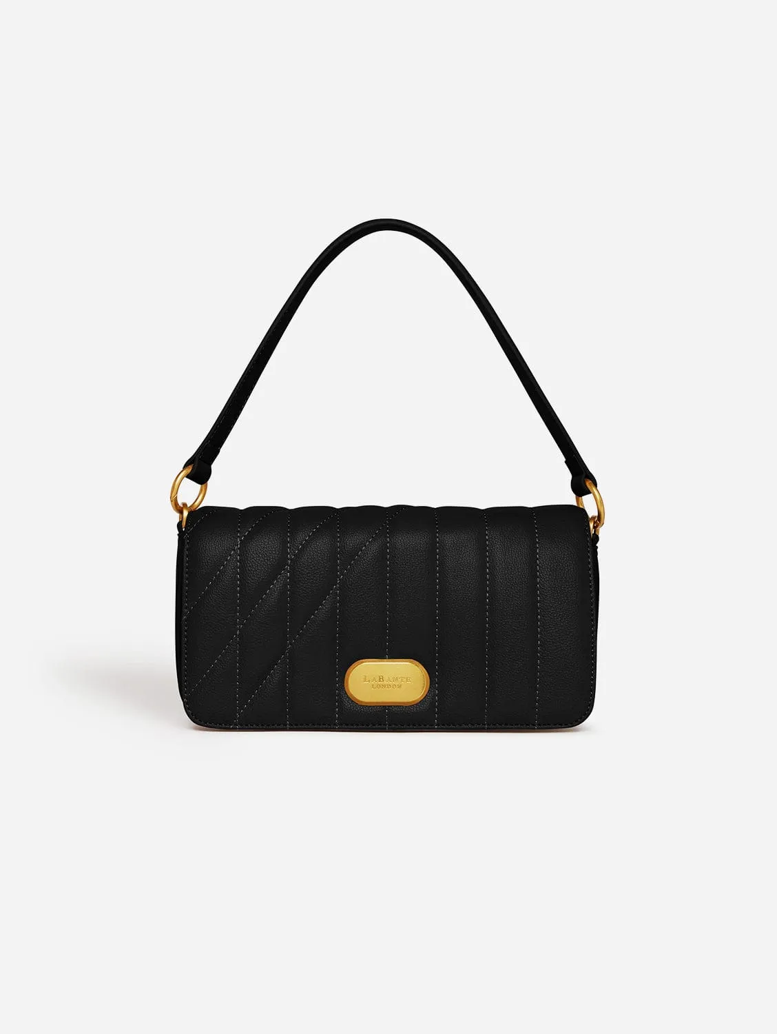 Aurora Vegan Leather Crossbody Bag | Black