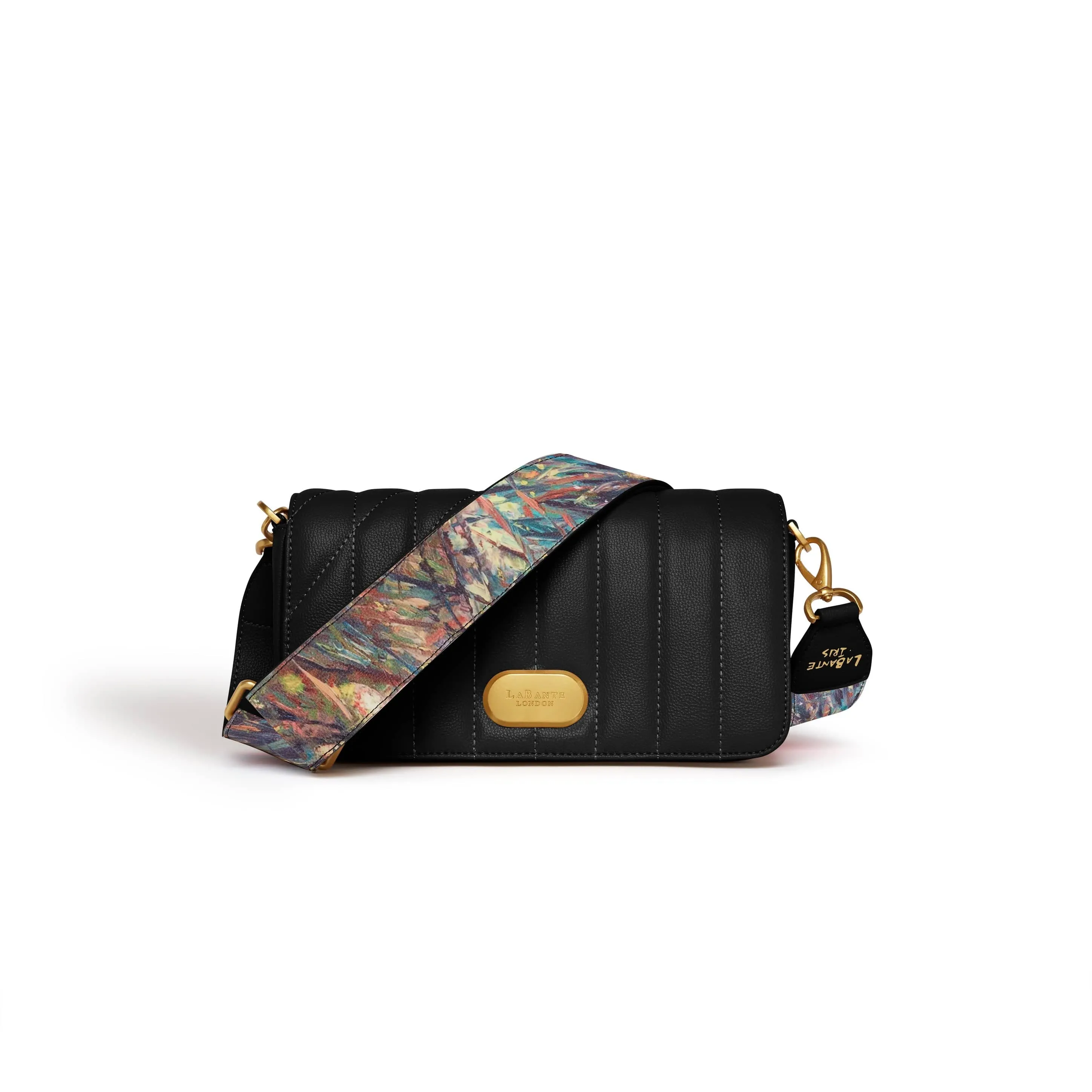 Aurora Vegan Leather Crossbody Bag | Black