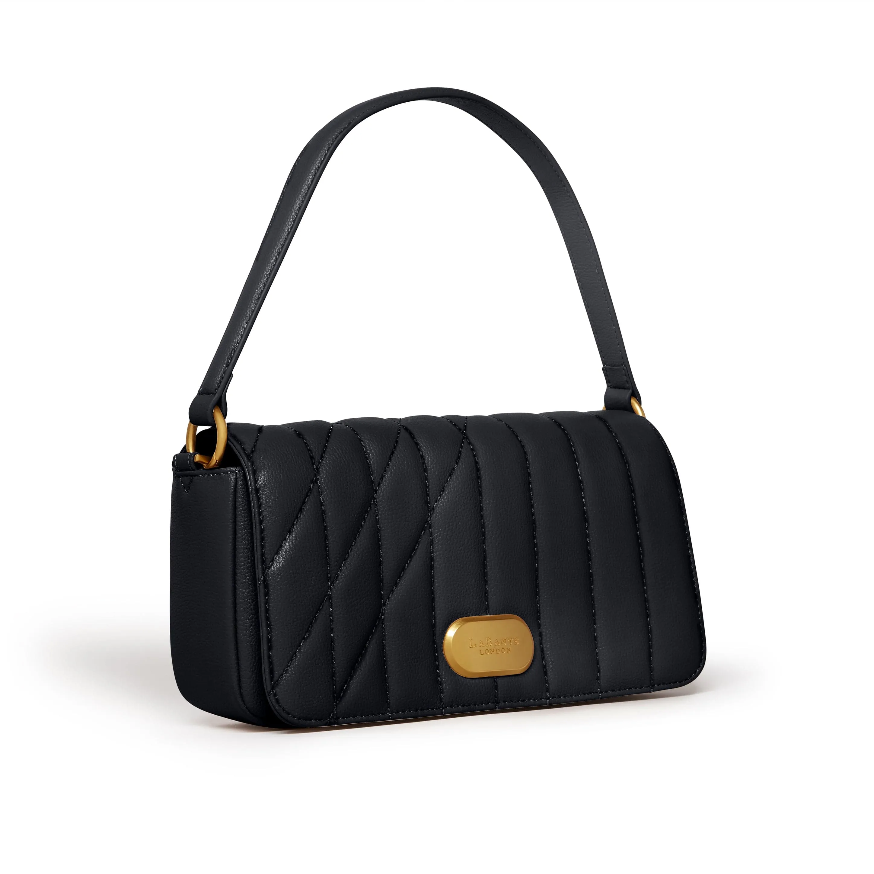 Aurora Vegan Leather Crossbody Bag | Black