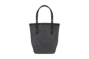 AVERY LEATHER TOTE BAG - SLIM LARGE - RAVEN