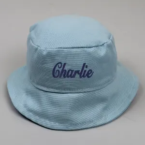 Baby Boys Personalised Summer Bucket Hat  - Blue