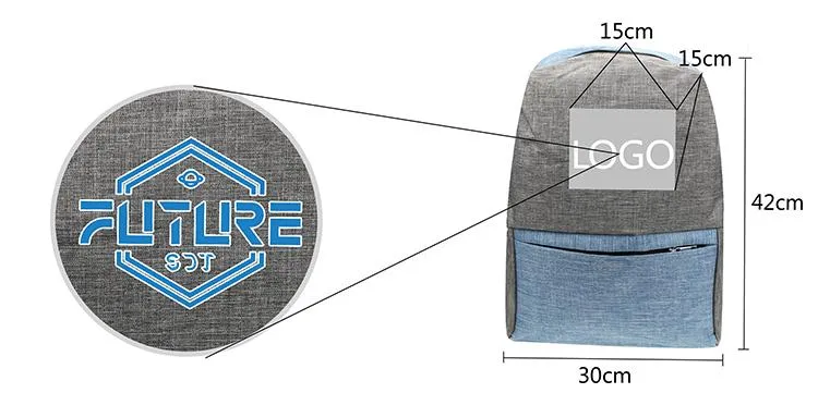 Backpack with Wide Shoulder Straps