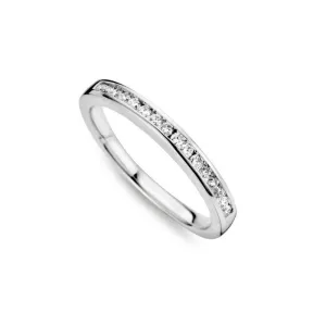 Bague anneau simple - Or Blanc, Diamants (GR3713WB)